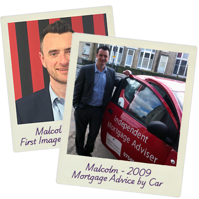 Two Polaroids of Malcolm Davidson - Managing Director of UK Moneyman Mortgage Brokers